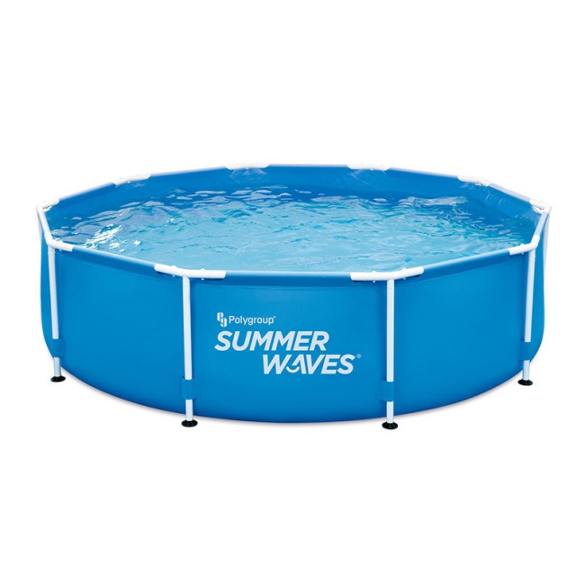 Summer Waves okrugli bazen sa metalnim ramom 3.66x91cm  + Filter ketridž pumpa RX0600 2,3m3/h + Merdevine-3
